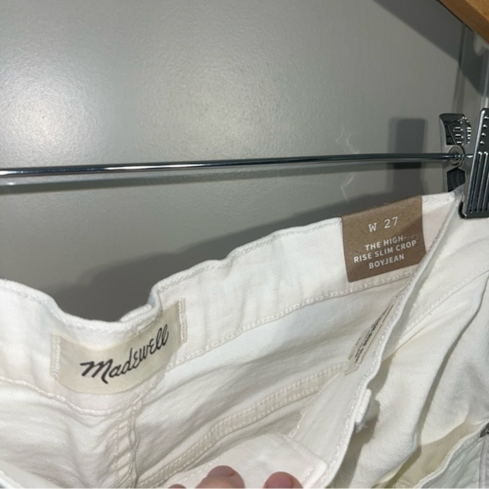Madewell The High-Rise Slim Boyjean in Tile White‎ - Picture 5 of 6
